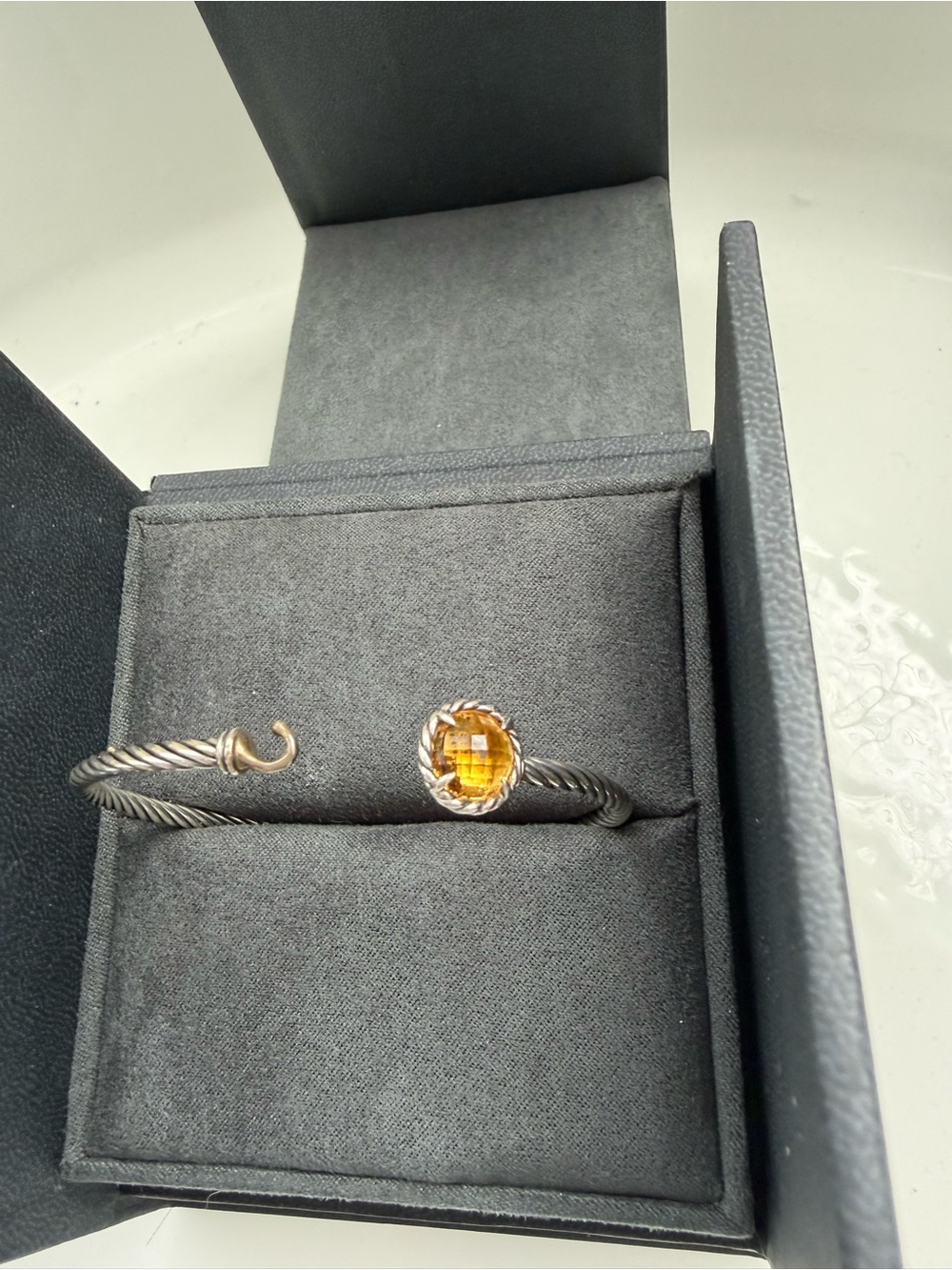LIKE NEW David Yurman Petite Châtelaine Citrine Bracelet 3mm - Box Included